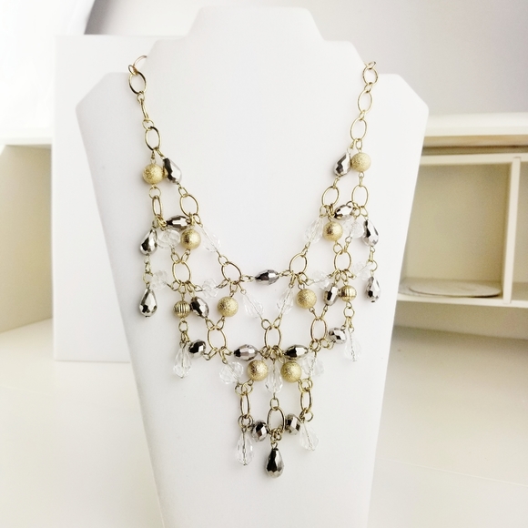 Erica Lyons Five Level Tiered Crystal Necklace NWT - Picture 5 of 12